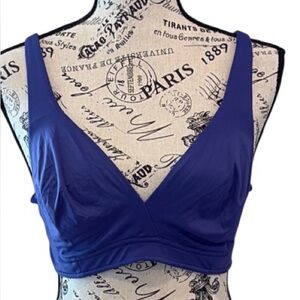 **SOMA Stylish Blue/purple Bralette no padding adjustable straps Sz 38D